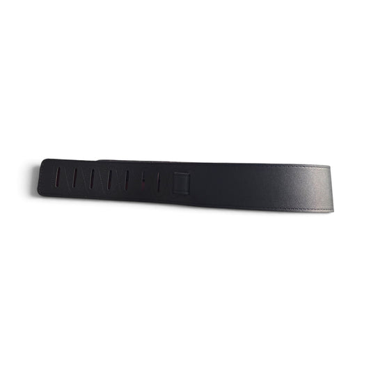 Beryl Essentials reversible vegan leather guitar strap, black side