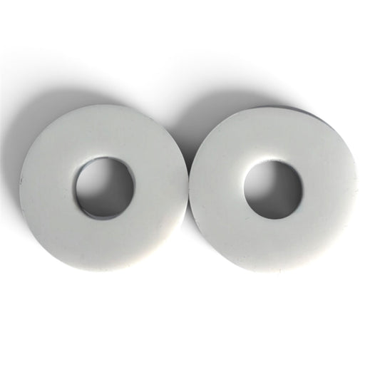 Beryl Essentials rubber strap locks pair, White
